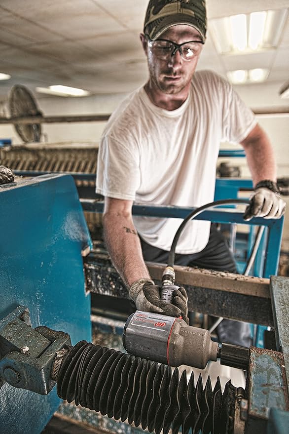 Ingersoll Rand 2235QPTIMAX - 1/2" Drive, Air Powered Impact Wrench, Quiet, 1300 ft-lbs Nut-busting Torque, Pin Anvil, Pistol Grip, Titanium Hammercase