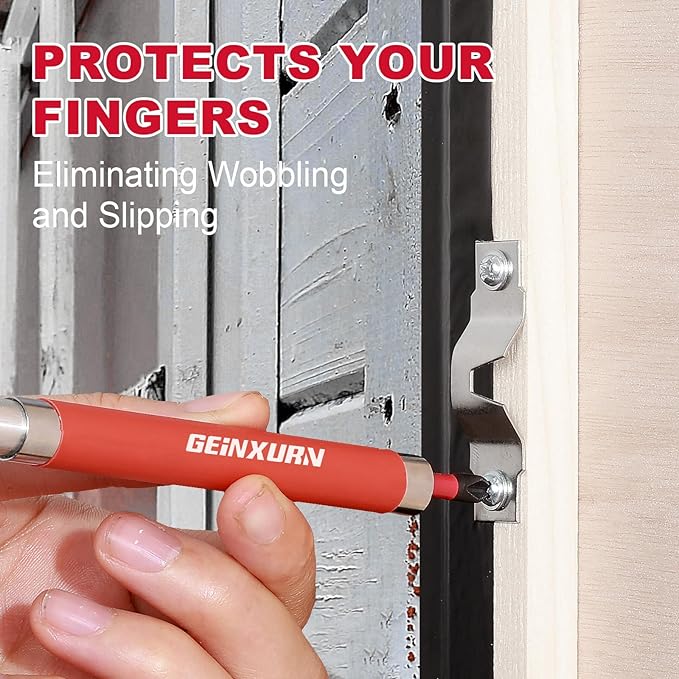 5 PCS Drive Guide with Self Retracting Sleeve, Mixed Length Magnetic Drill Bit Tip Holder for Prevent Screws Shaking When Driving