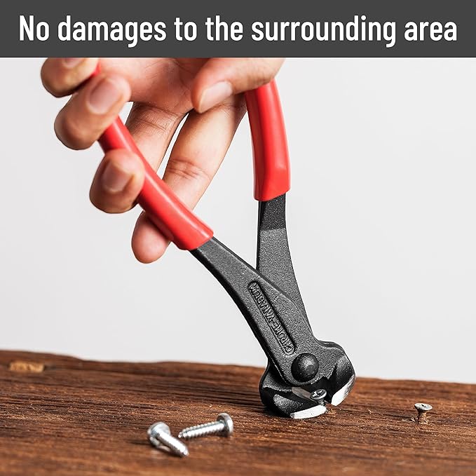 Bates- Nail Puller, 7 Inch, 2 Pack, Yellow and Red, Nail Remover Tool, Cutting Pliers, Carpenter Tools, Staple Puller, End Cutting Pliers