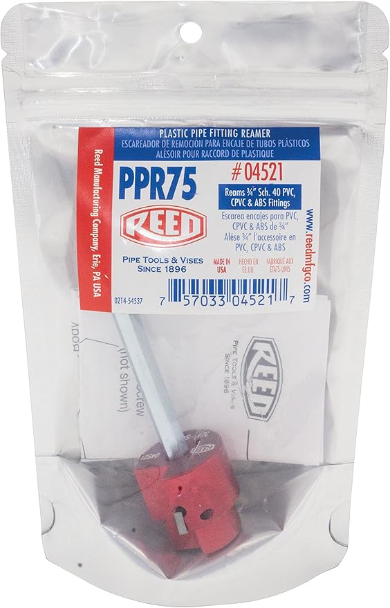 Reed Tool PPR75 Clean Ream Extreme with 1/4" Hex Shaft, 3/4" Head Aluminum