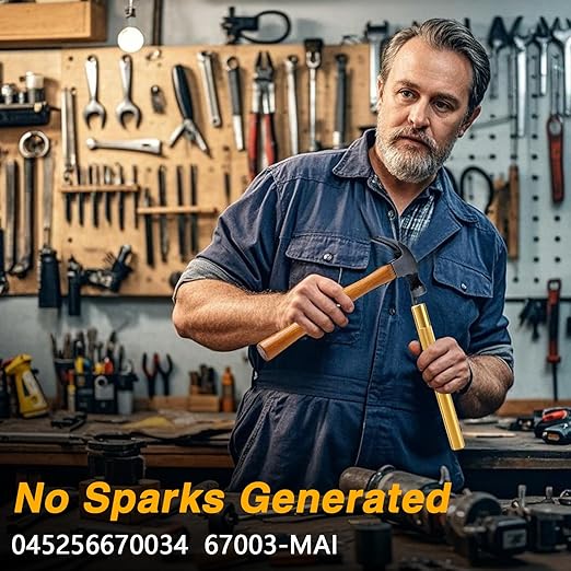 5 PCS Brass Drift Punch Tool Set for 1/4??3/8 ??1/2 ??5/8 ??3/4 ??Non-Sparking Hand Tool Brass Drift Punch Set Replace#: 045256670034 67003-MAI