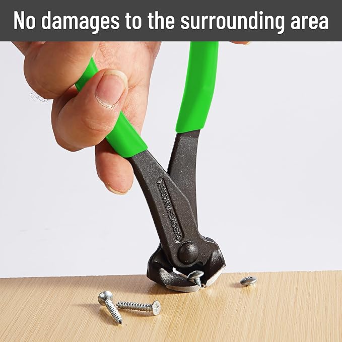 Bates- Nail Puller, 7 Inch, Light Green, Nail Remover Tool, Cutting Pliers, Carpenter Tools, Staple Puller, End Cutting Pliers
