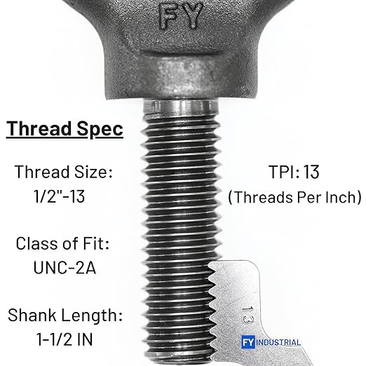 Case of 24 Pcs Lifting Shoulder Eye Bolts 1/2"-13 X 1-1/2"
