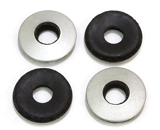 Bolt Dropper 1/4" x 5/8" Stainless Steel EPDM Bonded Sealing Washers (100 Pack), 1" OD Neoprene Backed Corrosion Resistant Load Distribution Water Tight Seal by Bolt Dropper