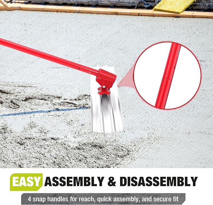 TrailBlaze Bull Float Magnesium Concrete Float, 46"x8" Heavy-Duty Cement Smoothing Tool With Adjustable Handle Bracket, Aluminum Magnesium Alloy Concrete Float, Screeding and Finishing Tool Kit