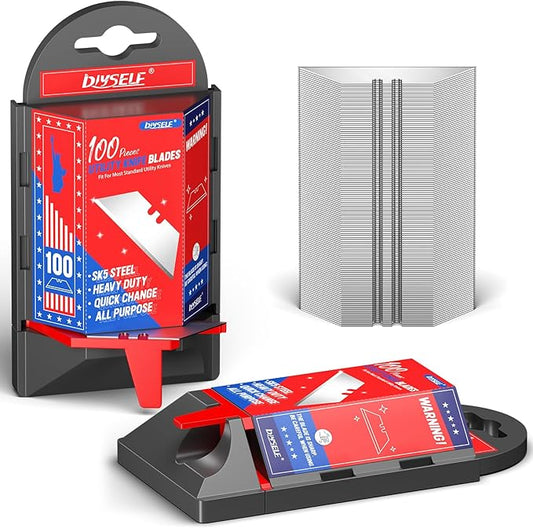 DIYSELF Utility Knife Blades - 200-Pack SK5 Steel Box Cutter Blades Refills with Dispenser