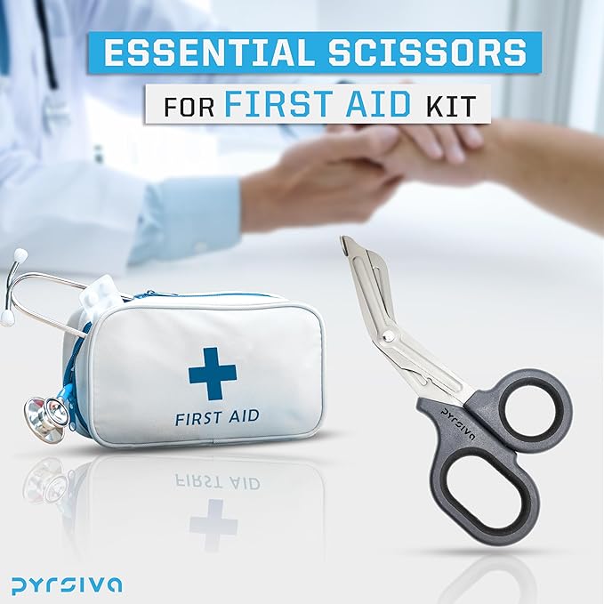 Trauma Shears ??7.5" Titanium-Coated Stainless Steel Bandage Scissors for Nurses, EMTs & Doctors | Professional Medical Shears for First Responders & Wound Care