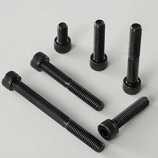 YIIFLY M12-1.75 x 80mm Socket Head Cap Screws, M12x1.75 Bolt,12.9 Grade Alloy Steel, Allen Socket Drive, Black Oxide Finish, Half Thread, Quantity 5