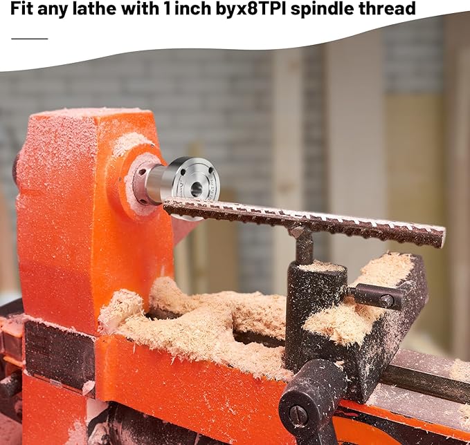 2" Steel Wood Lathe Faceplate,Faceplate for Wood Lathe,Lathe Face Plate Fit for 1" x 8TPI Spindle with Screwchuck