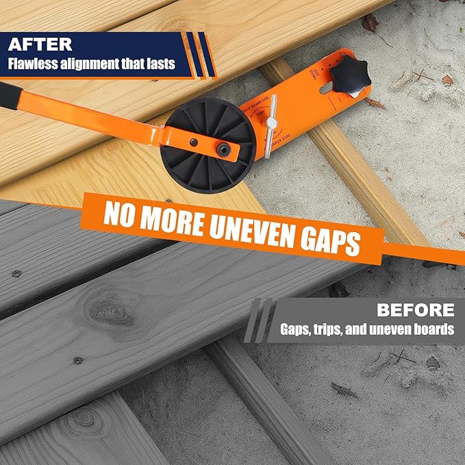 Deck Board Bending Straightening Tool, Adjustable Leverage Bender Fits for Composite & Hardwood Decking, Easier Deck Straight Installation竊똄quipped with an Allen wrench