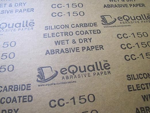 150 Grit Sandpaper Sheets 25 Pack 9x11 in ??Medium Silicon Carbide for Smooth Finish Prep, Detail Sanding, Paint Cleanup ??Lija Grano 150 para Madera y Metal, Resistente al Agua, USO General