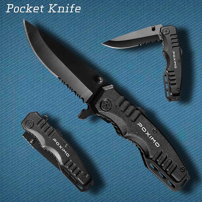 Multitool Gift Set for Men Dad Him, 3-in-1 EDC Survival Kit with 14 in1 Multi-Pliers, Pocket Knife & Tactical Pen | Premium Military-Grade Multi Tools for Camping, Car, Father?셲 Day, Dad Gifts
