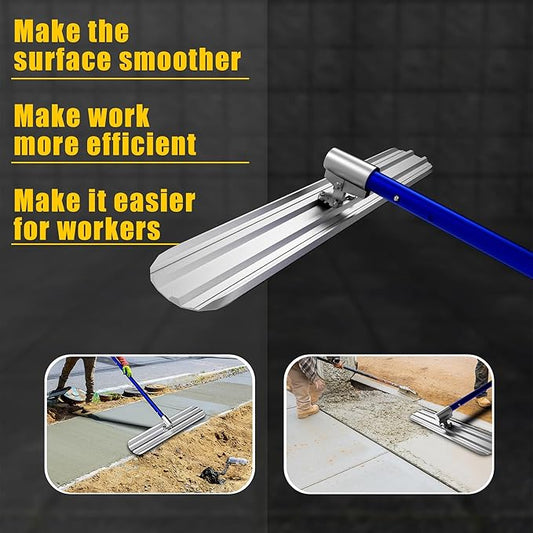 Bull Float Concrete Tools,48?쇺쇒??쇺?Magnesium Aluminum Alloy Concrete Float with 4 Combinable Handles,Concrete Bull Float with Carrying Toolbox,Trowel,Concrete Bull Float Kit for Concrete Finishing