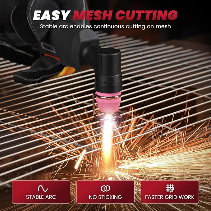 bestarc Plasma Cutter, [Pilot Arc][Large LED Display][Air Sensor] 60A bestarc Plasma Cutter Machine 110/220V Dual Voltage, 1/2 Inch Clean Cut 4/5 Inch Max Cut, Post Flow Mesh, 2T/4T for Beginners DIY