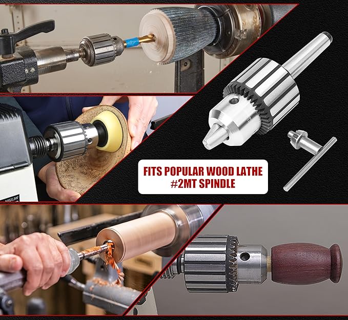 5/8-Inch Keyed Heavy Duty Drill Chuck with #2MT Taper Arbor