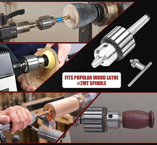 5/8-Inch Keyed Heavy Duty Drill Chuck with #2MT Taper Arbor