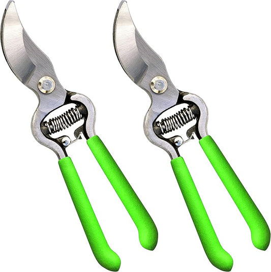 Garden Guru Classic Bypass Pruning Shears Clippers ??Heavy Duty Forged Steel Garden Pruners ??Safety Lock ??Non Slip Comfort Grips ??Cuts up to 1????Professional Bypass Pruners for Gardening (2 Pack)