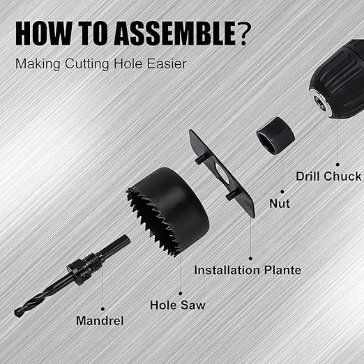KATA 20PCS Hole Saw Kit, Hole Saw Set with 3/4"-6"(19-152mm) Saw Blades, Hole Saws Drill Bits Hole Cutter Kits with Storage Case, Holesaw Cutting for Soft Wood, Plywood, Drywall, PVC