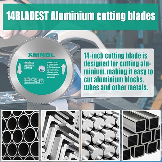 14 Inch 80 Teeth Aluminium Cutting Blade,Replacement for Evolution 14 Inch 80 Teeth Aluminium Cutting Blade,Compatible with Evolution S355CPSL,S380CPS,EVOSAW380,Dewalt DW872 and Other Cutting Saws