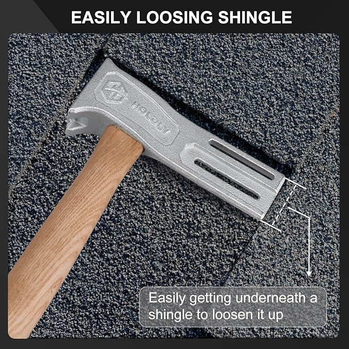 Magnetic Roofing Hammer, Magnetic Roofing Hatchet Designed to Improve Efficiency, Roofing Axe with Solid Wood Handle, A Roofing Tools That Can Be Used to Quickly Nail Roofing Nails And Felt Caps