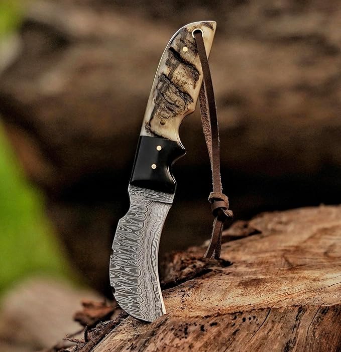 Handmade 1095 Steel Lineman’s Hawkbill knife with Leather sheath, Heavy Duty Utility Knife blade Electrician Wire Skinning knife for professional.