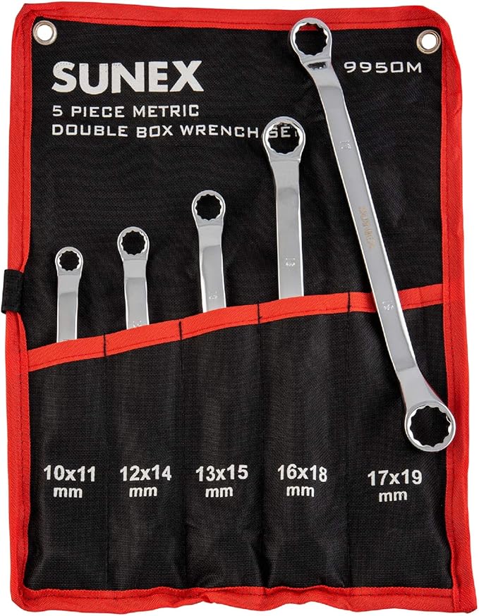 Sunex Tools 9950M Metric Double Box Wrench Set, 5 Piece