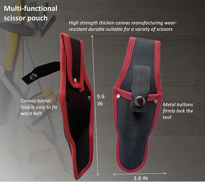 Multipurpose Heavy Duty Scissors All Purpose Utility Industrial Scissors Cutter with Utility Scissor pouch,Electricians Shears- Perfect for plastic, Fibre, Wood, Iron Wire, Soft Pipe