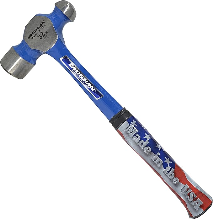 VAUGHAN Ball Pein Hammer, 32 oz, Steel handle, American high carbon steel, VN16571