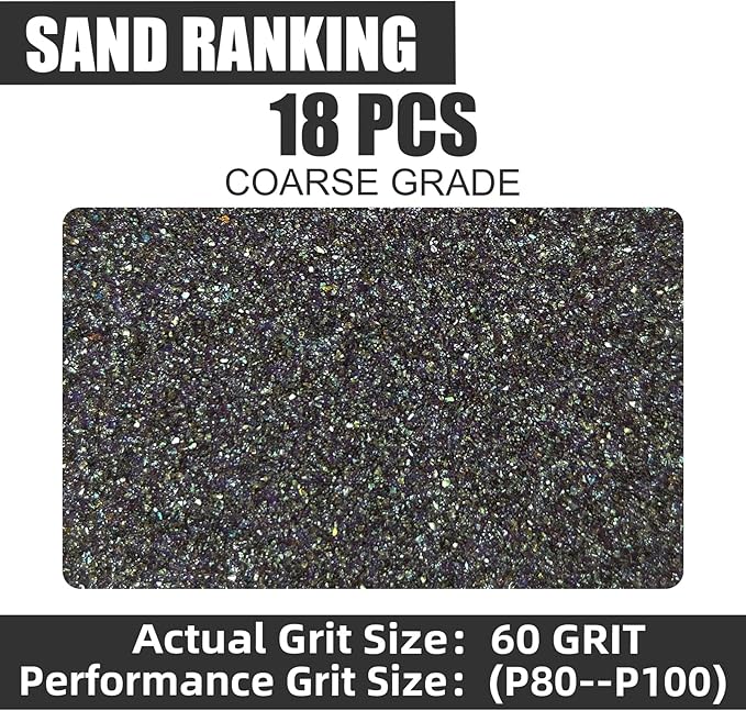18pcs Sanding Sponge 60 grit Soft Sanding Block Washable and Reusable, Double-Sided Sponge Sanding Blocks Wet Dry Sandpaper Pad for Wood Metal FurniturePaint