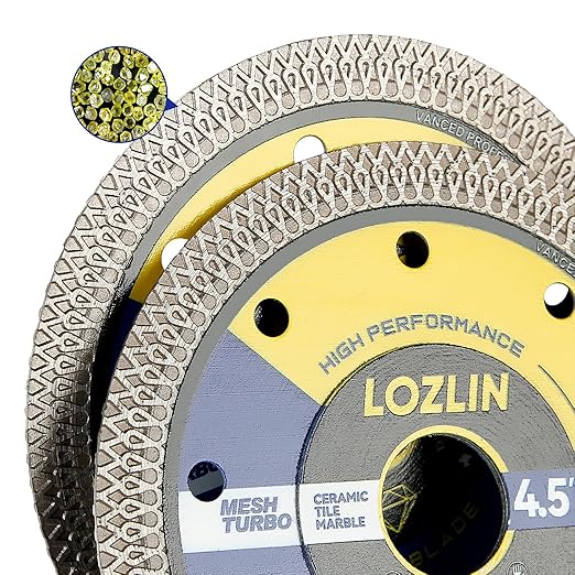 3-Pack 4.5" Diamond Multi-Purpose Saw Blades - Heavy Duty Angle Grinder Discs for Cutting Marble/Quartz/Stone/Tile/Metal/Plastic (Black Rippled, 3)