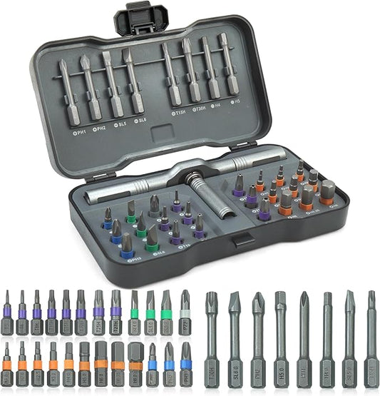 32 In 1 Magnetic Screwdriver Set,Small Ratcheting Screwdriver Pocket Set For Craftsman,Screwdriver Bit Set With Tough Case,Screw Driver Set Kit