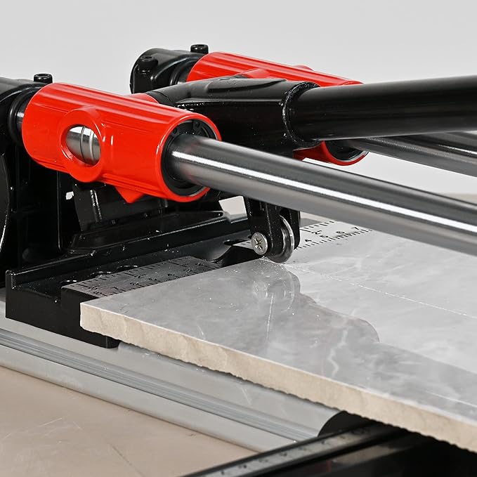 24 inch Double Guide Rails Manual Tile Cutting Machine Wide Aluminum Bottom Plate Ceramic Porcelain Floor Tile Cutter Heavy Duty 600mm/60cm R2818T060