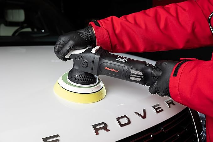 Maxshine 21mm, 6" Plate M21 Pro Dual Action Polisher & 16oz AIO Polish - 6-Speed, 5/16??24 Thread - Auto Detailing Tool for Buffing, Paint Protection, Swirl & Scratch Repair, Glossy Shine, Restoration