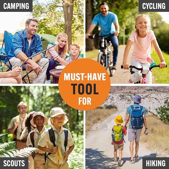 YOU ARE MY HERO 15-in-1 Multitool, Christmas Stocking Stuffer for Men, Compact Stainless Steel EDC, Practical Gift for Camping, Hiking, Fishing, Survival, All-in-One Tool for Dad, Brother, Boyfriend