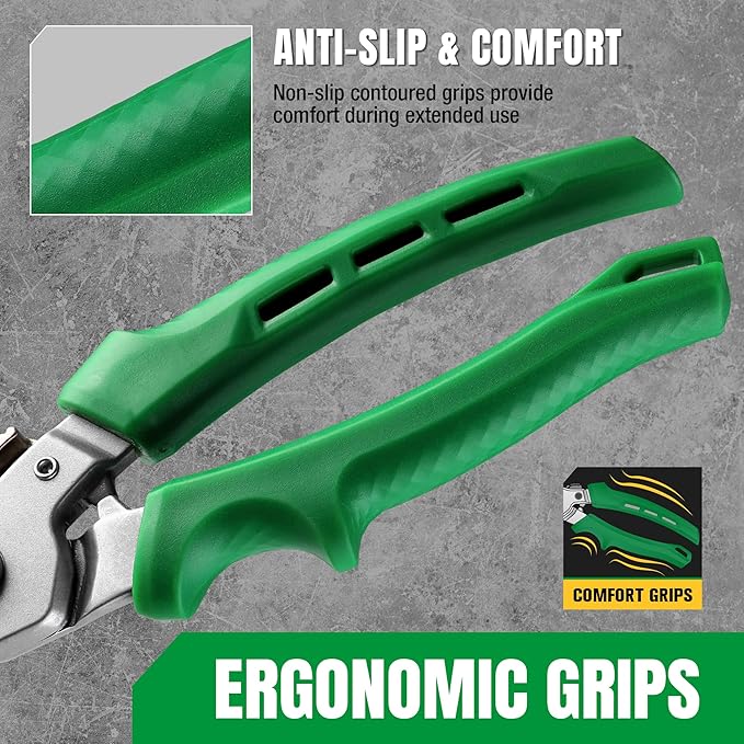 SK 7" Heavy Duty Scissors, All Purpose Shears, Drop Forged CR-V Blades with Safety Lock, Comfortable Grips