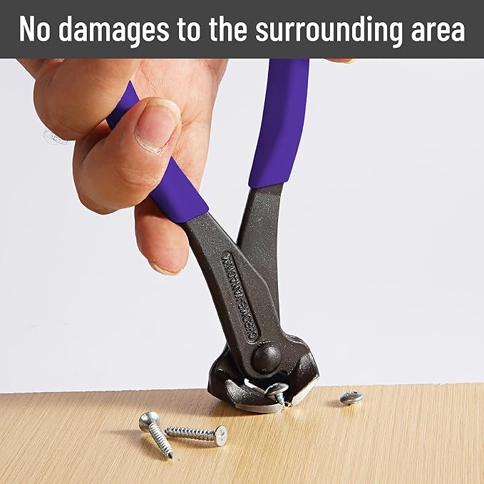 Bates- Nail Puller, 7 Inch, Royal Purple, Nail Remover Tool, Cutting Pliers, Carpenter Tools, Staple Puller, End Cutting Pliers