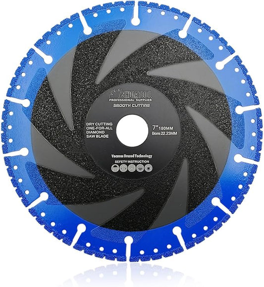 SHDIATOOL 7 Inch Metal Cutting Diamond Blade All Purpose Cut Off Wheel for Rebar Sheet Metal Angle Iron Stainless Steel
