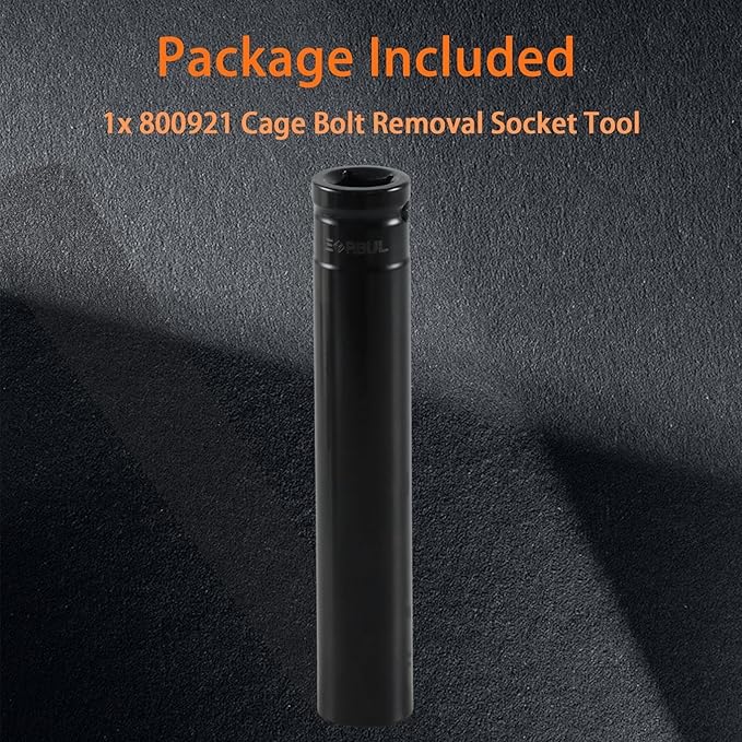 3/4" Socket Truck Cage Bolt Socket Tool Removal Puller Cagebolt Release Bolt Removal Tool Compatible with Truck Air Brakes with 800921 Cage Bolt, Extra Deep 3/4" Socket 1/2" Drive