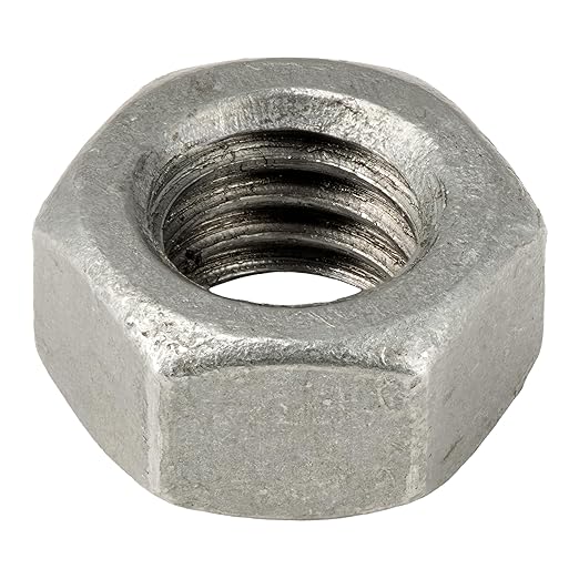 5/16"-18 (100 Pack) Galvanized Grade 2 Hex Nuts, Coarse Thread, Hot Dipped, Industrial/Commercial Grade ASME B18.2.2 by Makers Bolt