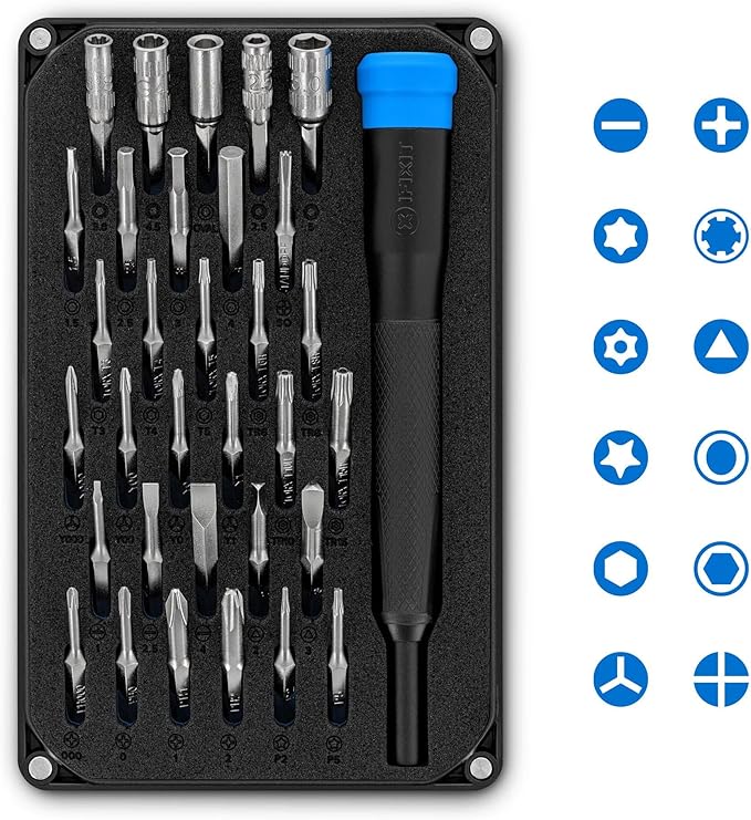 iFixit Moray Driver Kit - 32 Precision Bits for Smartphones, Game Consoles & Small Electronics Repair