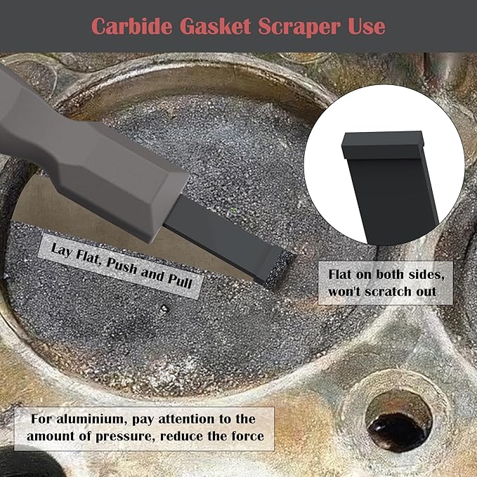 Carbide Scraper, Super Carbide Gasket Scraper for Metal and Automotive, 5/8 Inch Carbide Scraper Set (Grey 1-Piece)