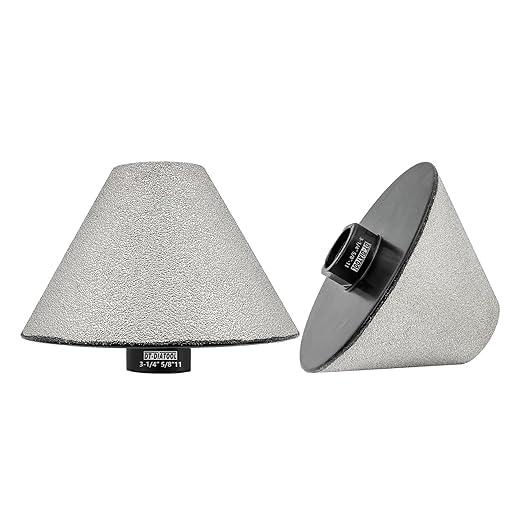 DT-DIATOOL Diamond Beveling Chamfer Bits for Granite Marble Tiles Existing Holes Enlarging Polishing Shaping Size of 27mm to 3-1/4 Inch Pack of 2
