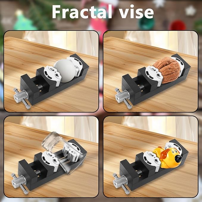 Smart Mini Fractal Vise, Heavy Duty Drill Press Vise for Workbench, Magnetic Bench Vise Clamp for DIY Projects, Crafts, Model Building, Jewelry Making, Repair