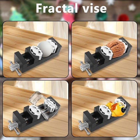 Smart Mini Fractal Vise, Heavy Duty Drill Press Vise for Workbench, Magnetic Bench Vise Clamp for DIY Projects, Crafts, Model Building, Jewelry Making, Repair