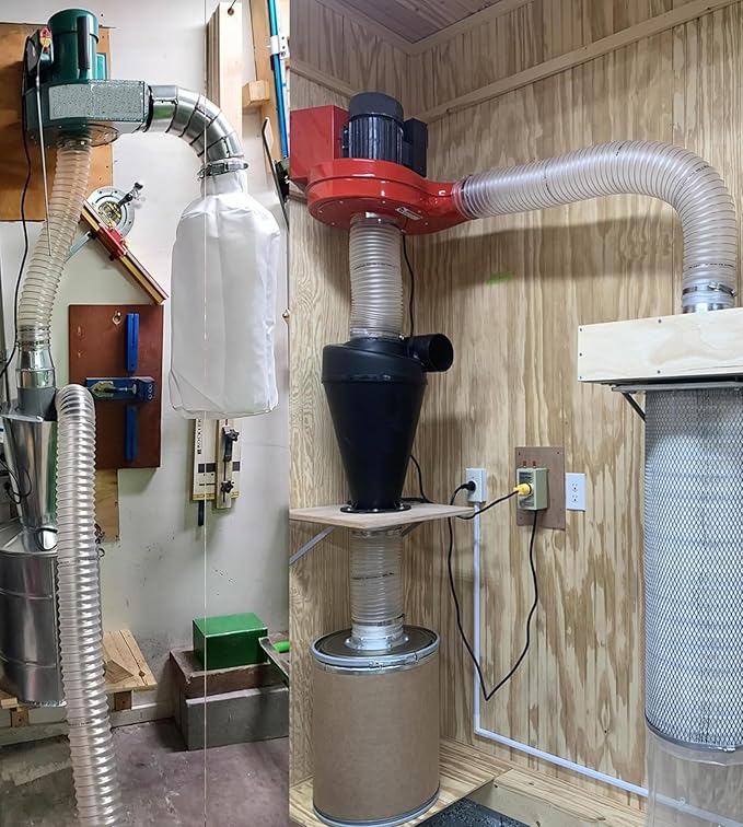 Heavy Duty Dust Collection Hose 2-1/2??- 10 ft Thicken PVC Fume Collector Hose with Spiral Steel Wire, Flexible Clear Duct Collector Hoses for Fume Debris Band Saw Jointer Wood Shop, with 4 Clamps