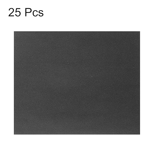 HARFINGTON 25pcs Sandpaper 320 Grit 9 x 11 Inch C-Weight Backing Silicon Carbide Abrasive Wet Dry Sanding Sheets for Wood Finishing, Metal Sanding, Automotive Polishing