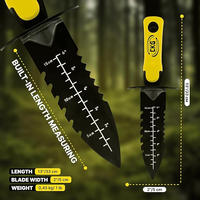 CKG Carbon Metal Detecting Set - Spade Shovel, Hand Shovel Digging Tool, Pouch Bag ??Lightweight and Durable Shovels for Digging Treasure Hunting,Set
