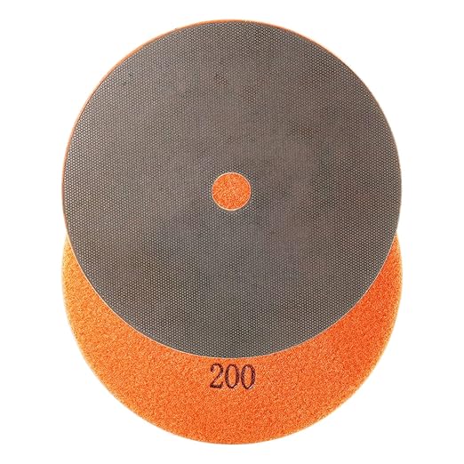 7 Inch Electroplated Diamond Grinding/Polishing Pads Sanding Granite Concrete Glass Metal Stone Grinding Disc(grit 200-1pc)