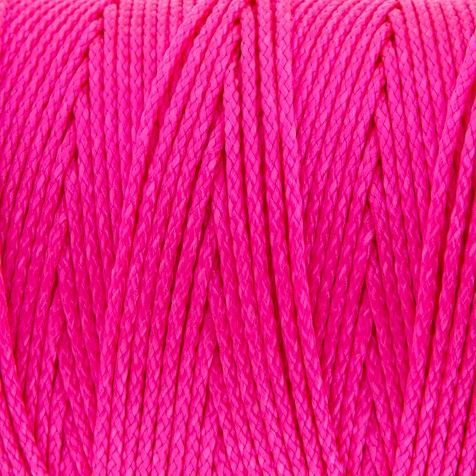 HONGDA Mason Line, 1000 Feet #18 Braided Nylon Mason line String Perfect for Masonry Jobs and for The Layout of General Construction, Gardening, DIY Project, Fluorescent Pink