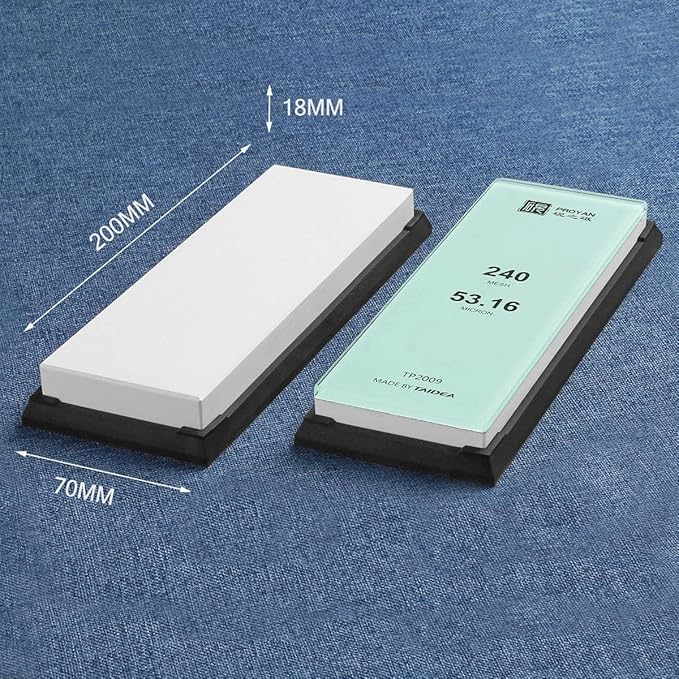 Glass Sharpening Stone with Non-slip Rubber Base, Professional Whetstone, Glass Stone 3000+15,000 Grit